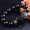 TCC™ Natural Black Obsidian Saint Buddha Bracelet